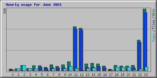 Hourly usage for June 2021
