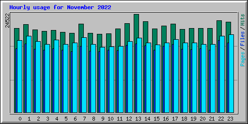Hourly usage for November 2022