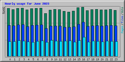 Hourly usage for June 2023