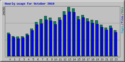 Hourly usage for October 2010